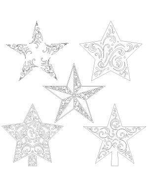 Filigree Christmas Star Patterns