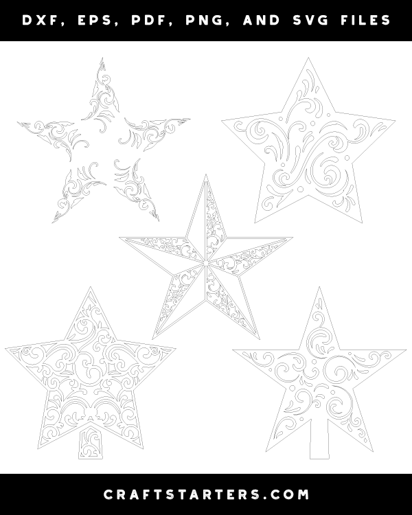 Filigree Christmas Star Patterns