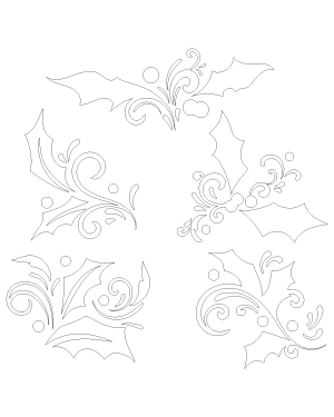 Filigree Holly and Ivy Patterns