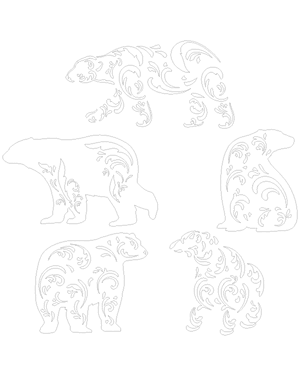 Filigree Polar Bear Patterns