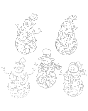 Filigree Snowman Patterns