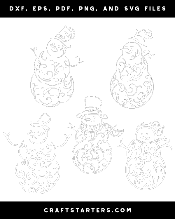 Filigree Snowman Patterns