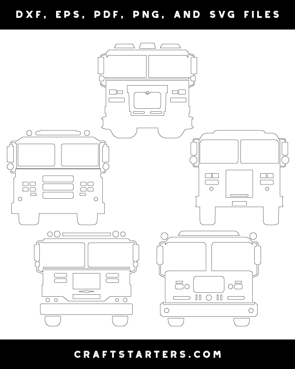 Fire Truck Front View Patterns