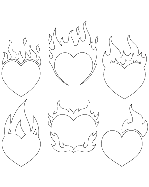 Flaming Heart Patterns
