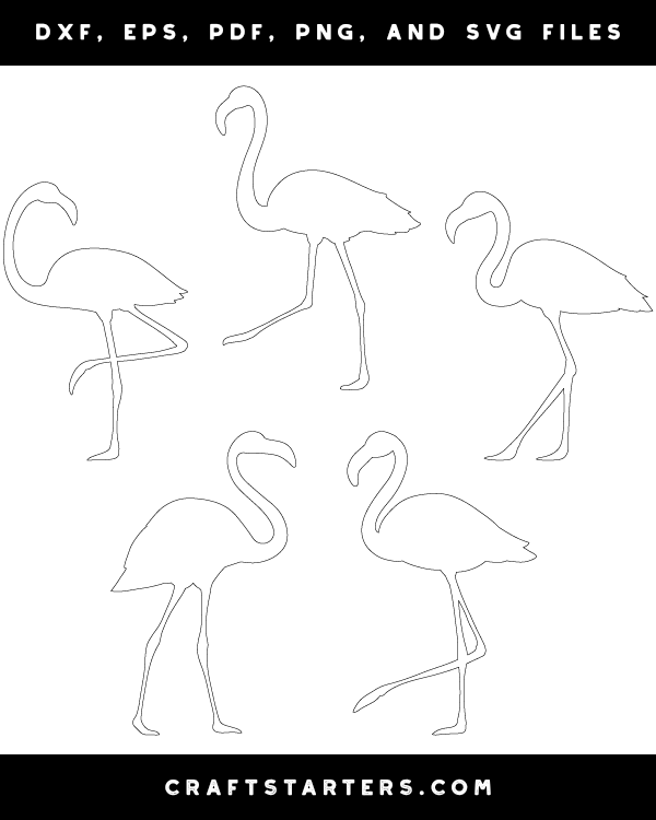 Flamingo Side View Patterns
