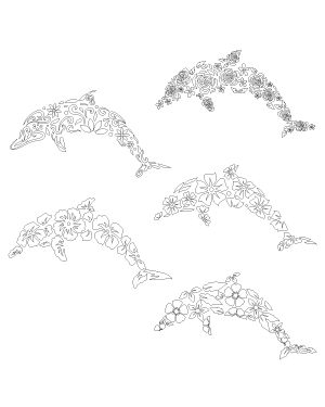 Floral Dolphin Patterns