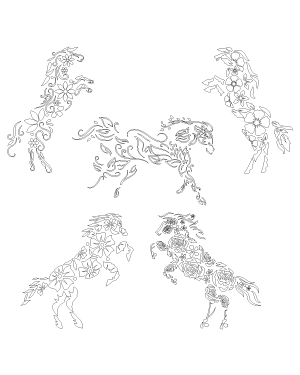 Floral Horse Patterns