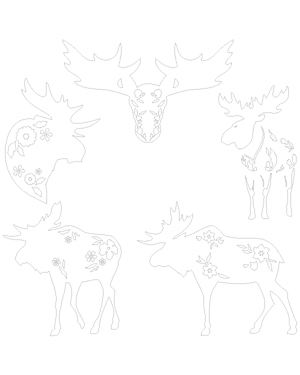 Floral Moose Patterns