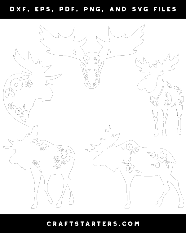 Floral Moose Patterns