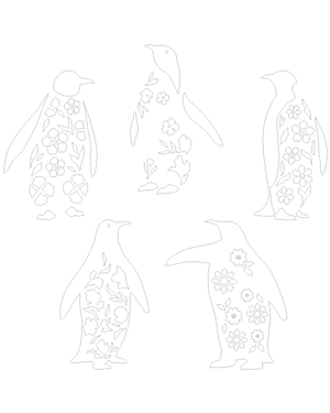 Floral Penguin Patterns