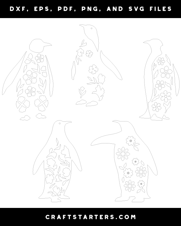 Floral Penguin Patterns