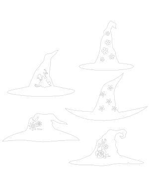 Floral Witch Hat Patterns