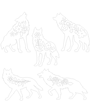 Floral Wolf Patterns