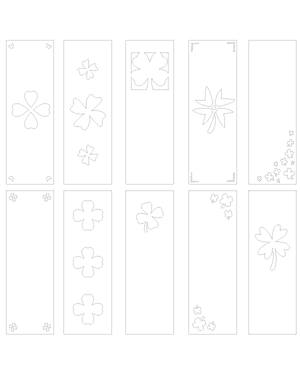 Four Leaf Clover Bookmark Patterns