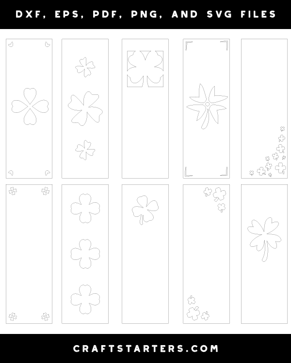 Four Leaf Clover Bookmark Patterns