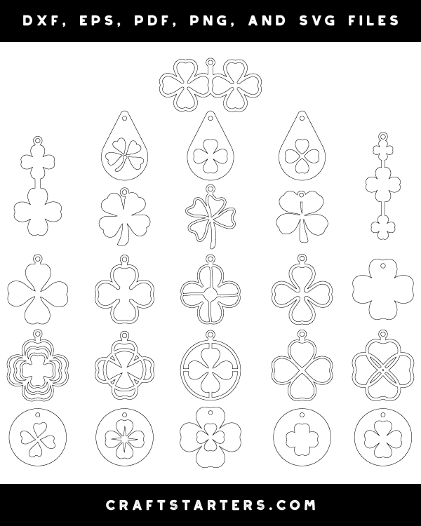 Four Leaf Clover Earring Patterns