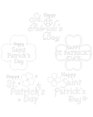 Four Leaf Clover Happy Sts Patrick's Day Patterns