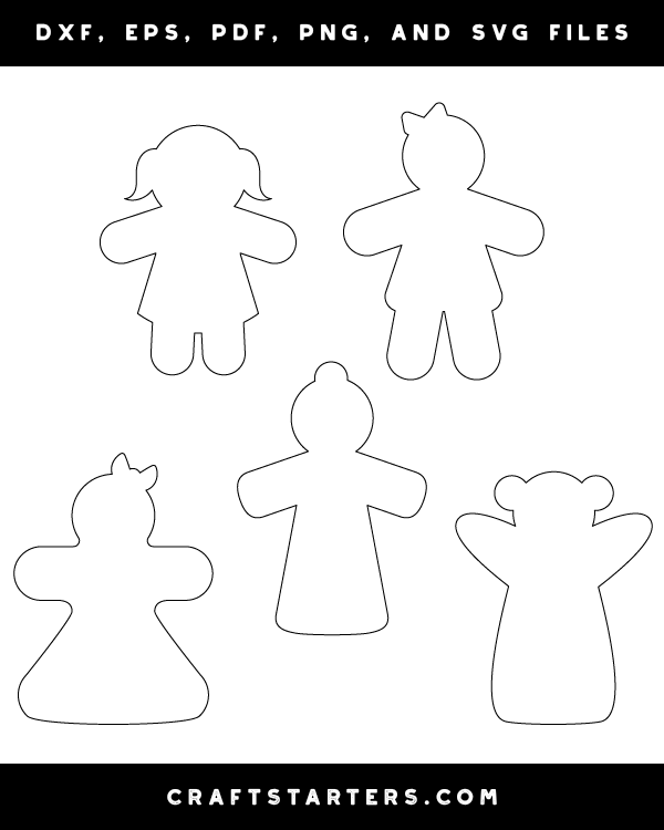 Download Gingerbread Woman Outline Patterns: DFX, EPS, PDF, PNG ...
