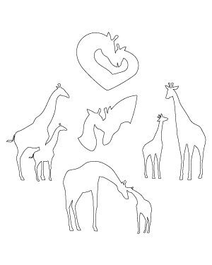 Giraffe Mom and Baby Patterns