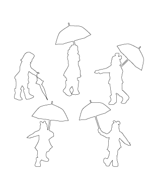 Girl With Umbrella Patterns