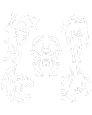 Gothic Gargoyle Patterns