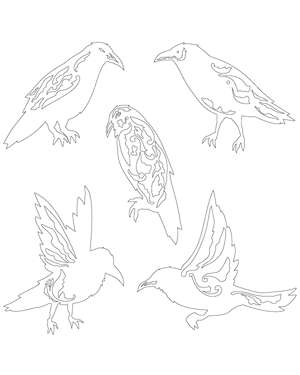 Gothic Raven Patterns