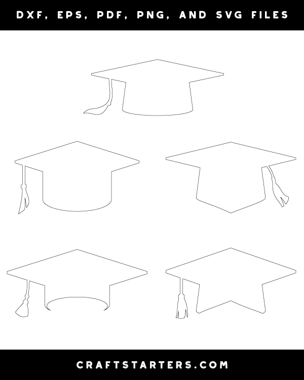 simple graduation cap outline
