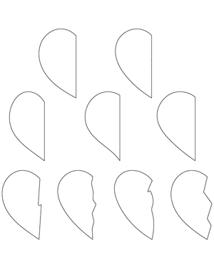 Half Heart Patterns