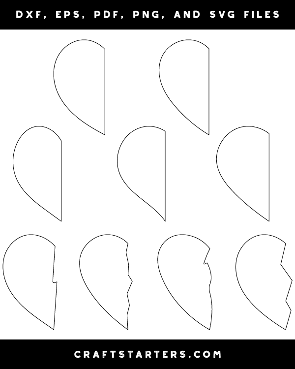 Half Heart Patterns