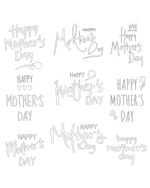 Hand-Drawn Happy Mother's Day Patterns