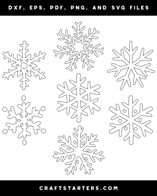 Hand-Drawn Snowflake Patterns