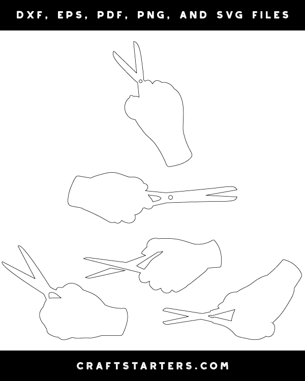 Hand Holding Scissors Patterns