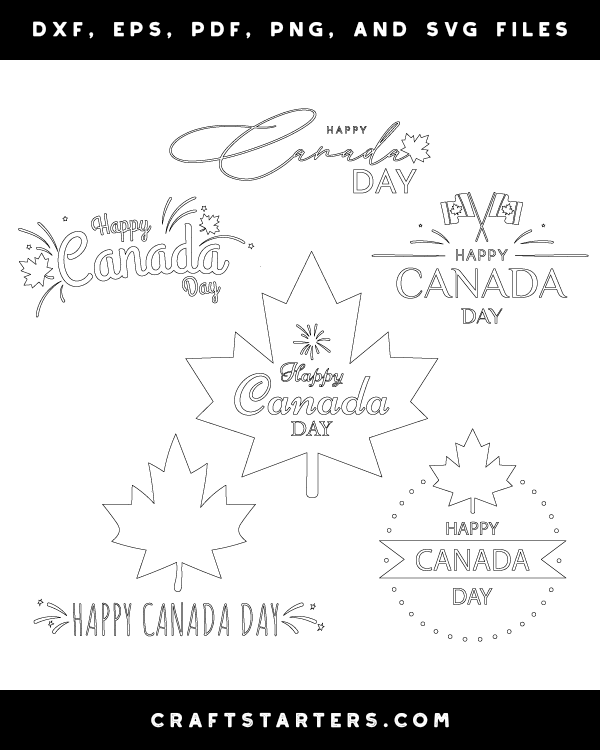 Happy Canada Day Patterns
