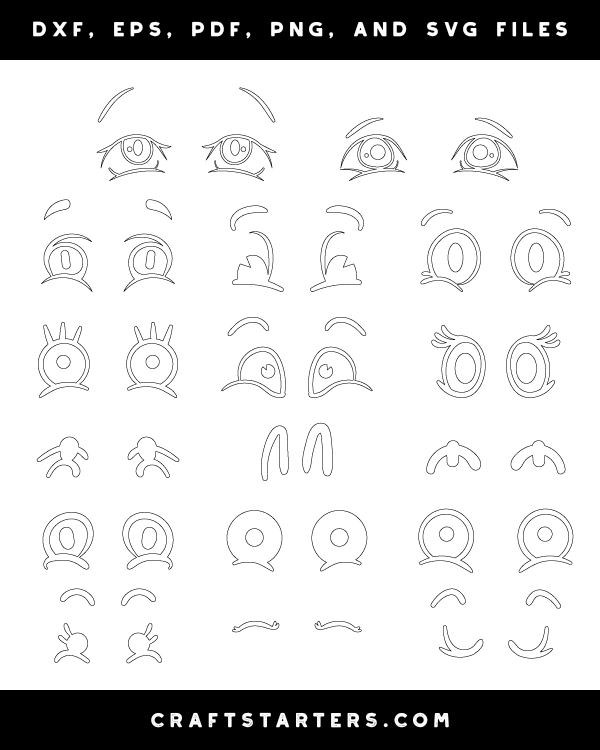 Happy Cartoon Eyes Patterns