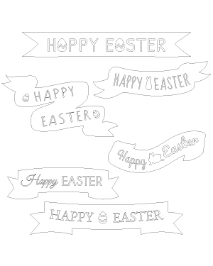 Happy Easter Banner Patterns