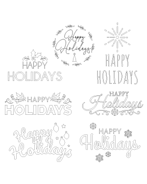 Happy Holidays Patterns