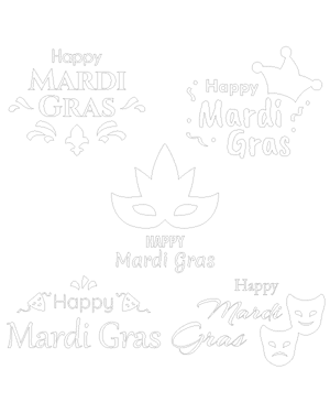 Happy Mardi Gras Patterns