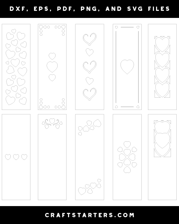 Heart Bookmark Patterns