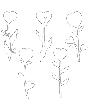 Heart Flower Patterns