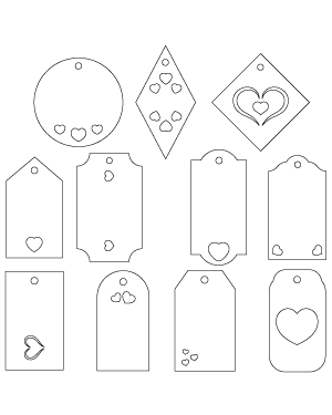 Heart Gift Tag Patterns