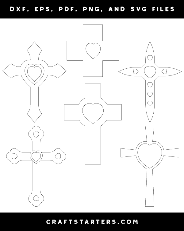 Heart Inside Cross Patterns