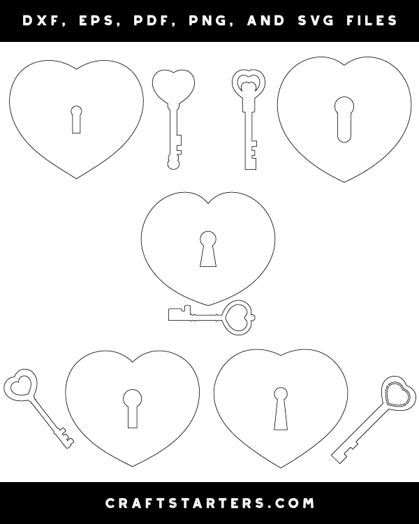 Heart Lock and Key Patterns