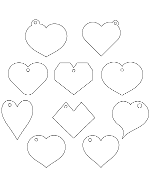 Heart-Shaped Gift Tag Patterns