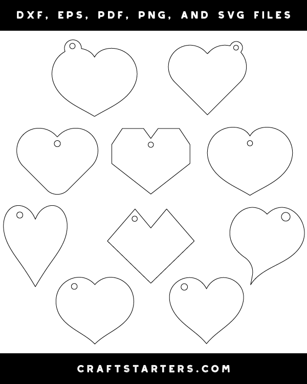 Heart-Shaped Gift Tag Patterns