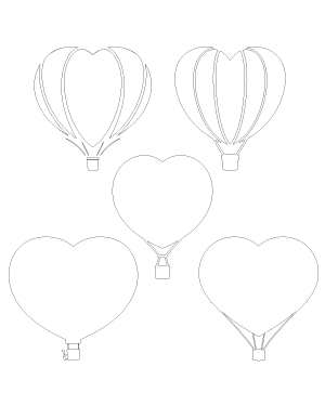 Heart-Shaped Hot Air Balloon Patterns