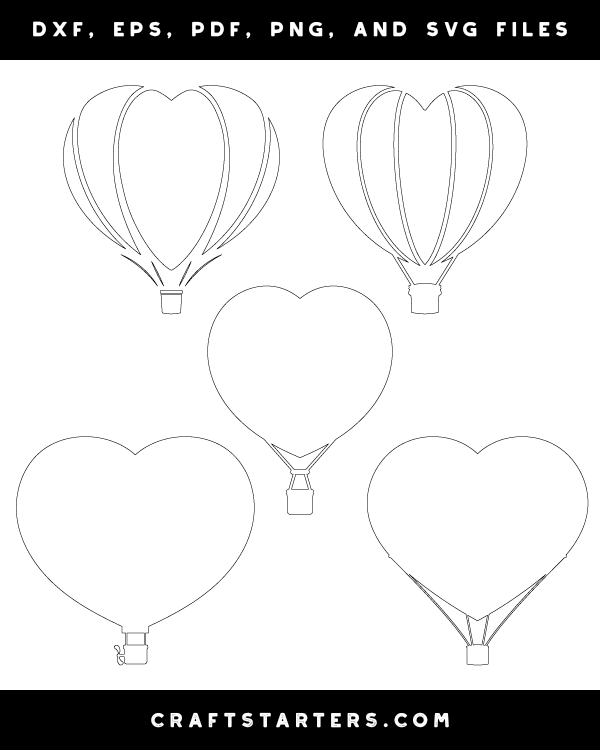 Heart-Shaped Hot Air Balloon Patterns