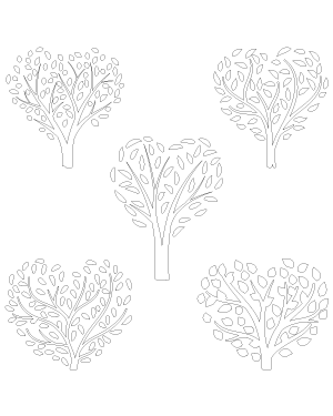 Heart Shaped Tree Patterns