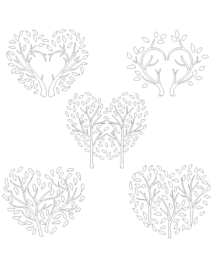 Heart Shaped Trees Patterns