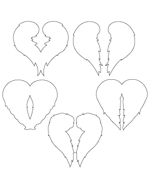 Heart-Shaped Wings Patterns