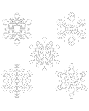 Heart Snowflake Patterns